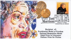 23-050, 2023, Toni Morrison, First Day Cover, Pictorial Postmark, Writer, Author