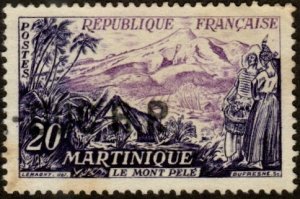 France 780 - Used - 20fr Mt. Pele, Martinique (1955) (2)
