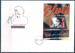 ST.KITTS  IN THE MOVIES  ELVIS PRESLEY 'THAT'S THE WAY IT IS'  S/S FDC