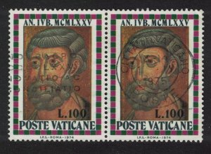 Vatican St Peter Pair T2 1974 Canc SC#568 SG#629