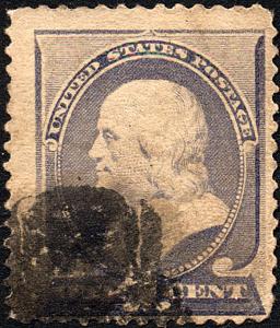 SC#212 1¢ Benjamin Franklin (1887) Used 