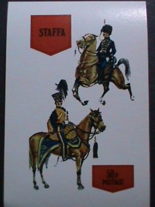 STAFFA-SCOTLAND 1976-PROMOTION-UNIFORMED ON HORSE SOLDIERS MNH-S/S VERY FINE