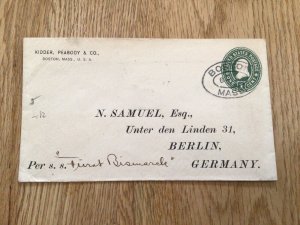 United States Kidder Peabody & Co 1901 to Berlin Germany stamps cover 57546