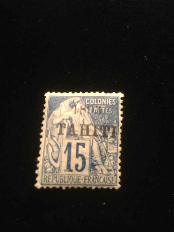 Tahiti Scott #22 Mint Hinged Scarce Island For Stamps!