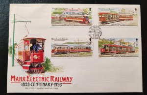 First Day Cover of postage stamps issued by the Isle of Man Post Office in...