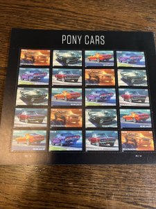 Scott #5715-19 PONY CARS - MNH Sheet of 20 Stamps-2022-US