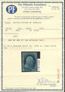 20 Used... PF Certificate... SCV $275.00