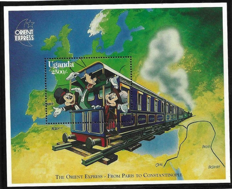 1996   UGANDA  -  SG. MS 1653B  - DISNEY - ORIENT EXPRESS  -  UMM