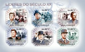 Mozambique 2011 MNH - Leaders of XX Century. Mi 4825-4830, Scott 2311