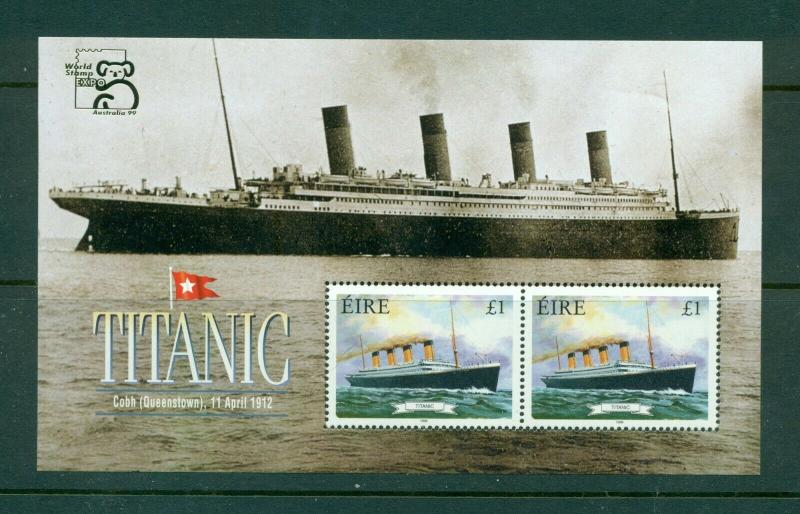 Ireland - Sc# 172b. 1999 Titanic Souv. Sheet W/ Added Inscription. MNH $10.00.