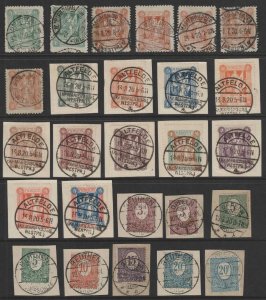 MARIENWERDER AND UPPER SILESIA - INTERESTING GROUP OF 26 USED STAMPS - S404