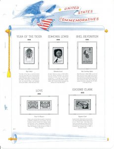 WHITE ACE 2022 US Commemorative Singles Simplified Stamp Album Supplement YS