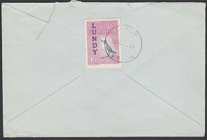 GB LUNDY 1963 cover - 1d EUROPA/ Puffin.....................................F842