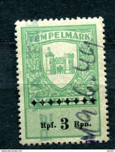 Estonia Germany Occ WW2 Revenue Ovpt with Rpf on 3 s No297 Used 11772