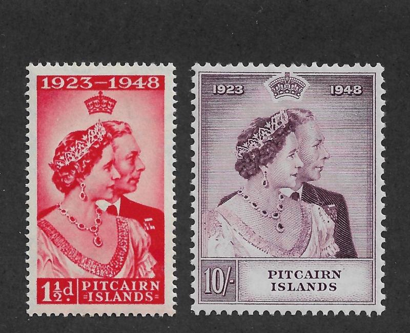 Pitcairn Islands Scott # 11-12 set-1 VF-OG LH scv $ 45 ! nice colors ! see pic! 