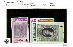 Gibraltar, Postage Stamp, #485, 487-489 Mint NH, 1986