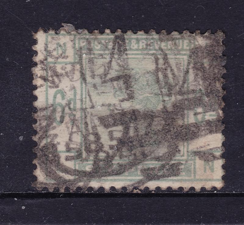 Great Britain a QV 6d green from 1883