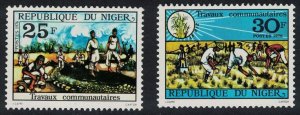 Niger Agriculture Communal Works 2v 1976 MNH SG#631-632