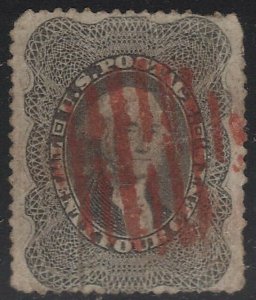 US Scott # 37 24c Washington Used / Red Fancy Cancel