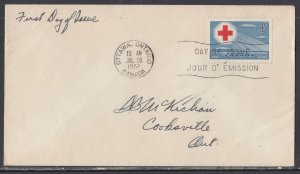 Canada Scott 317 FDC - Red Cross #4