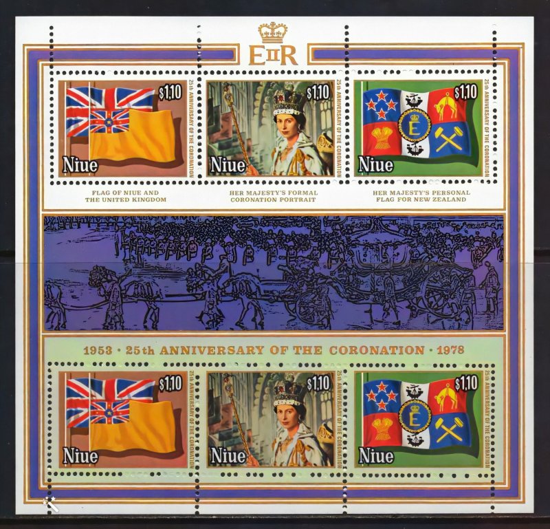 Niue 1978 QUEEN ELIZABETH II Sheetlet (6) MNH Sc# 221