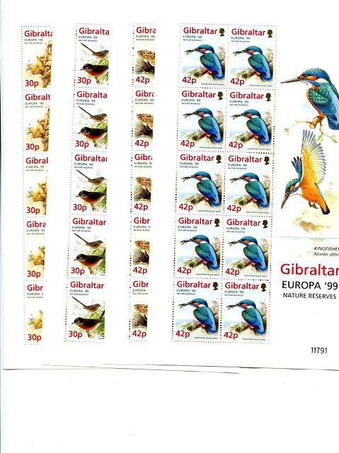 Gibraltar   Europa  1999 Mint VF NH - Lakeshore Philatelics