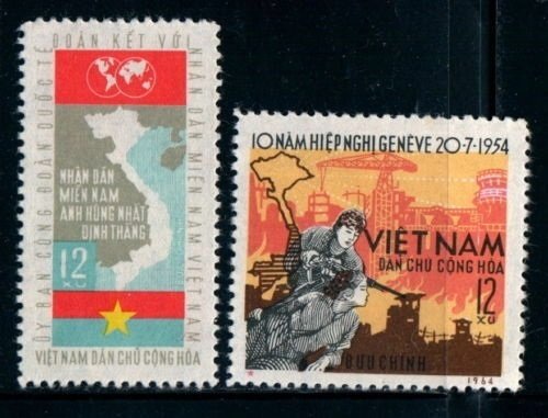 Vietnam 1964 MNH Stamps Scott 315-316 Army Soldiers Geneva Agreement Industry