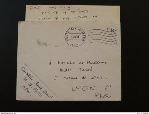 military cover soldier's mail letter war in Algeria 1962 (ref D20)