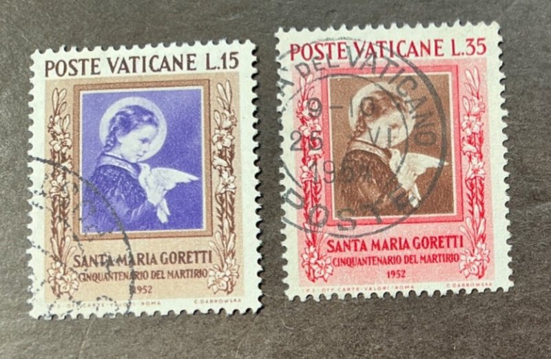 VATICAN USED #156-57 Complete set of 2  *1953* Catalog $5.00 LAST ONE!