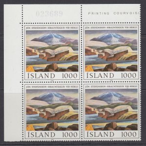 Iceland, Scott 511, MNH block of four