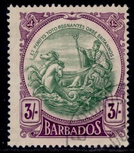 BARBADOS GV SG200a, 3s green & bright violet, FINE USED. Cat £375.