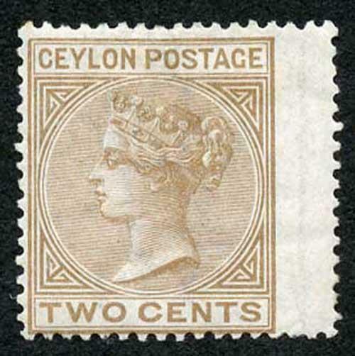 Ceylon SG121 2c Pale Brown Wmk Crown CC Perf 14 Mint (hinge remainder)