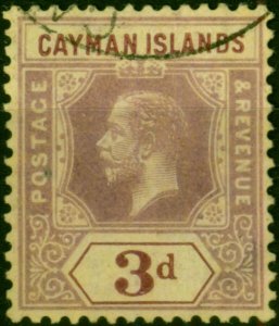 Cayman Islands 1914 3d on Lemon SG45b Fine Used