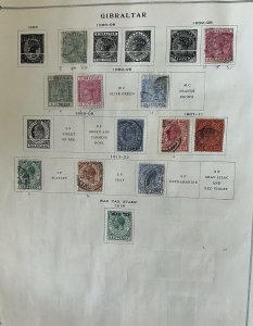 GibraltarOver 100 Year old Mint & Used Collection on Album Page