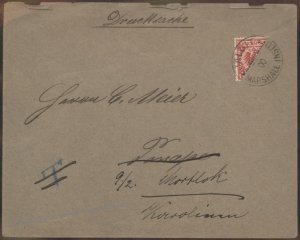 German 1900 Marshall Islands 10pf Bisect Mi 9H Registered Cover Jaluit Po 110925