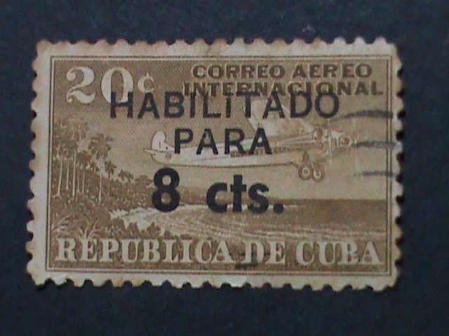 ​CUBA-ONE OVER PRINT VERY OLD CUBA USED-STAMP-VF WE SHIP TO WORLD WIDE