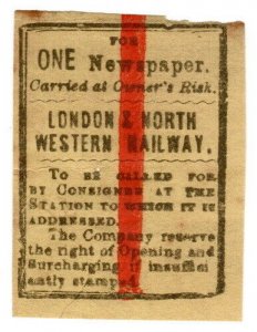 (I.B) London & North Western Railway : Newspaper Parcel (single) 