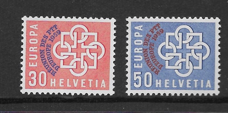 Switzerland 376-77 1959  set  2  VF NH