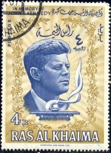 In Memory of President John F. Kennedy, RAK stamp used