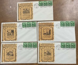 1946 250th Anniversary Prince Georges County, MD 5 different  Fluegel Cachets