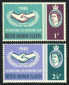 Solomon Isls 143-144,MNH.Michel 130-131. Cooperation Year ICY-1965.