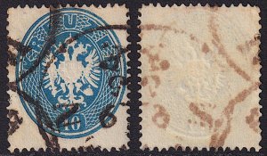 Austria - 1863 - Scott #20 - used - Coat of Arms