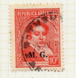 Argentina 1936-38 Early Official MG Optd Issue Fine Used 10c. 188410