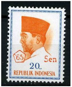 Indonesia 1965 - Scott 661 MH - 20s, President Sukarno 