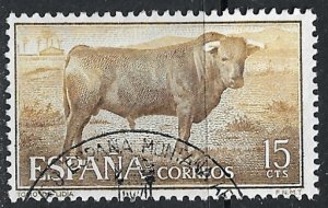 Spain ~ Scott # 909 ~ Used ~ Lidian Bull