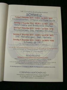 CORINPHILA AUCTION CATALOGUE 2010 SCHWEIZ