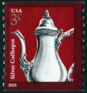 SC#3759 3¢ Silver Coffeepot Coil Single (2005) MNH