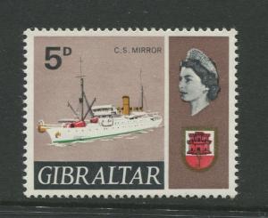 Gibraltar - Scott 191A - QEII Definitive Issue -1967- MNH - Single 5d Stamp