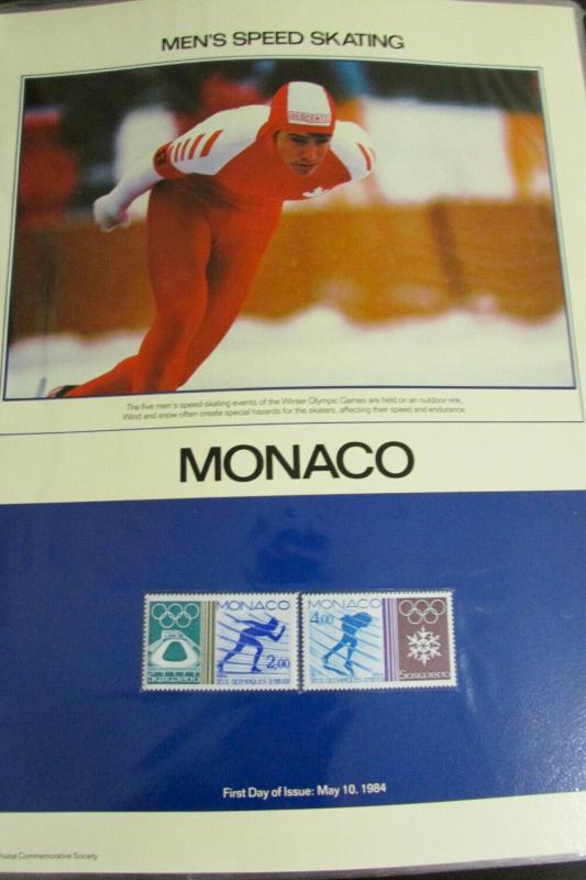 World 1984 Olympic Games Philatelic Stamp Panels Collection