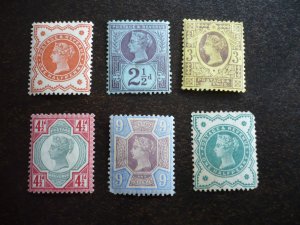 Stamps-Great Britain-Scott#111,114,115,117,120  Mint Hinged Part Set of 6 Stamps